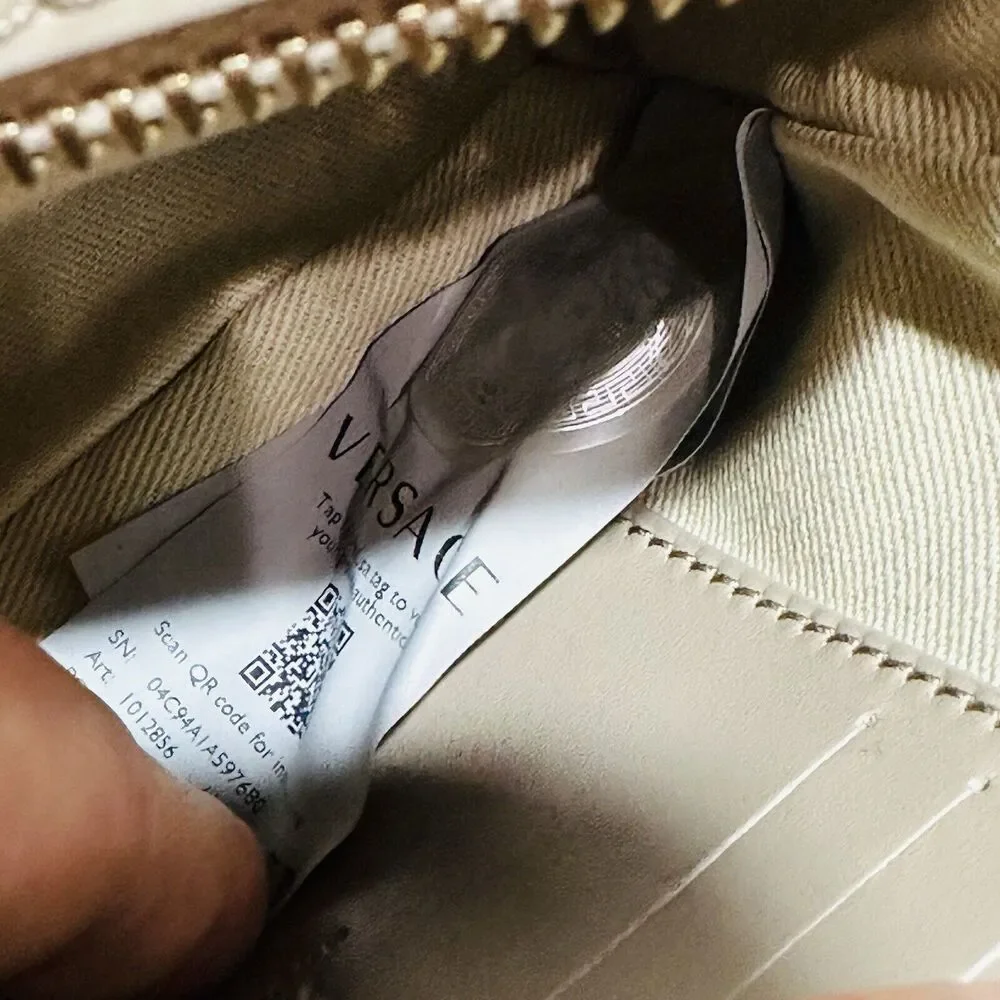 Versace Athena Jacquard Barocco Cream Beige Messenger Crossbody Bag NWT $1,150 - Picture 14 of 15